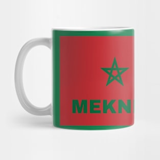 Meknes  City in Moroccan Flag Mug